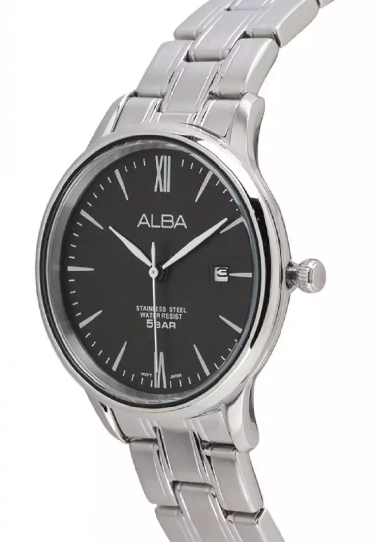 Jam Tangan Wanita Alba Original Garansi Resmi Strap Stainless Steel Silver AH7N87 AH7N87X1 Silver
