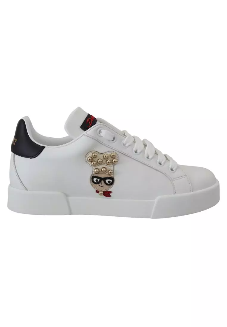 Dolce Gabbana Dolce Gabbana White Logo Patch Embellished