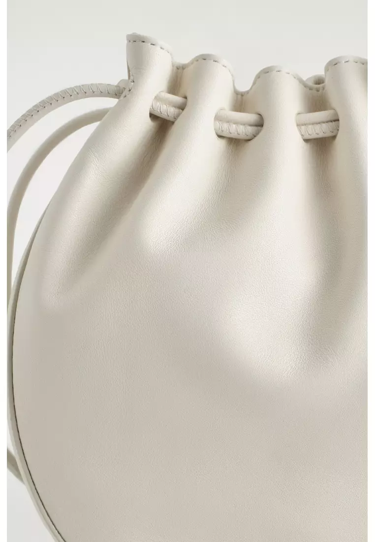 GATHERED POUCH BAG - LEATHER