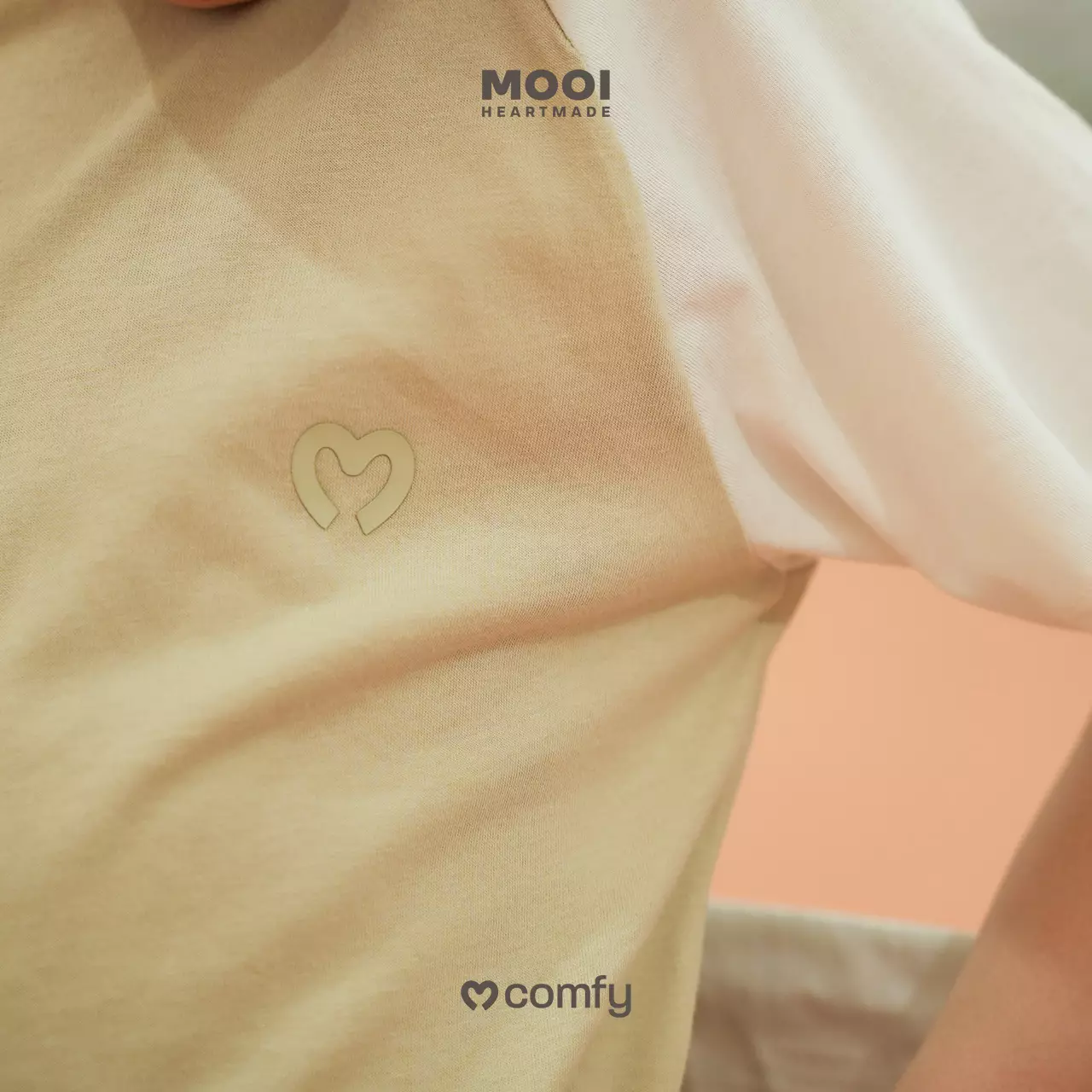 Mooi Kaos Anak Laki-Laki Comfy Reglan T-Shirt - Light Grey