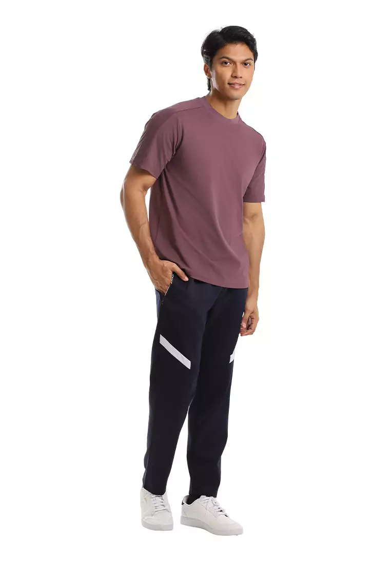 Forest Mens Stretchable Quick-Dry Sports Tee - 24160-70DarkPurple