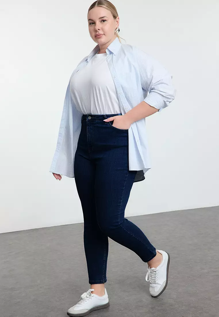 Blue Yuksel Waist Slimmer Plus Siz
