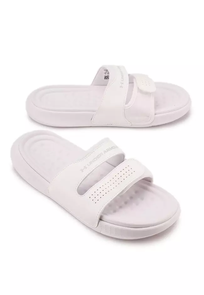 White under store armour slides