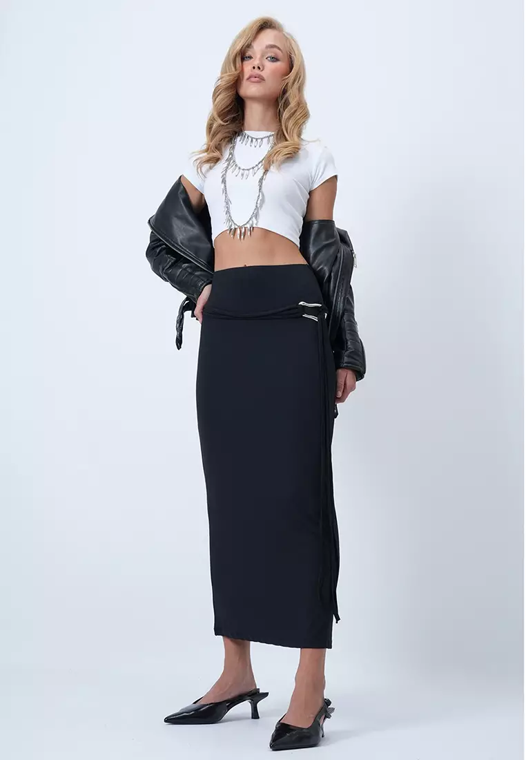 High Waist Midi Skirt