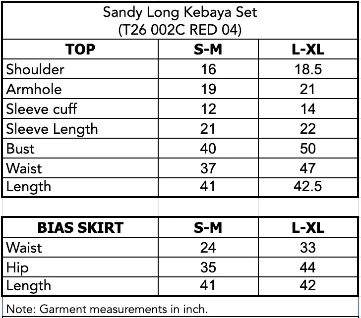 Sandy Long Kebaya Set