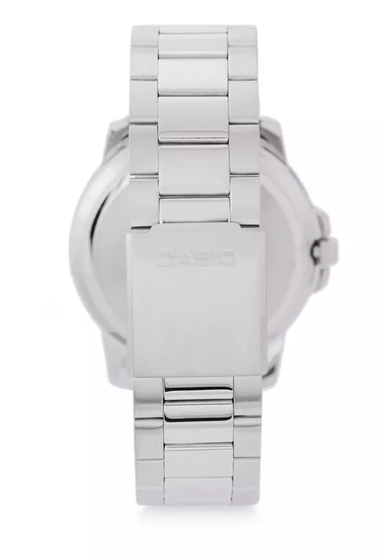Men Analog Mtp-Vd01D-7Evudf Silver White