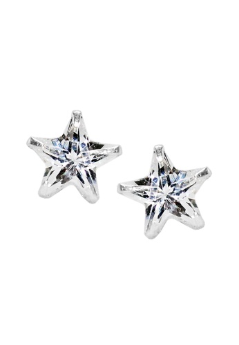 Elfi silver Elfi 925 Genuine Silver Star Shaped Stud Earrings SE69 6E122AC2D1A799GS_1