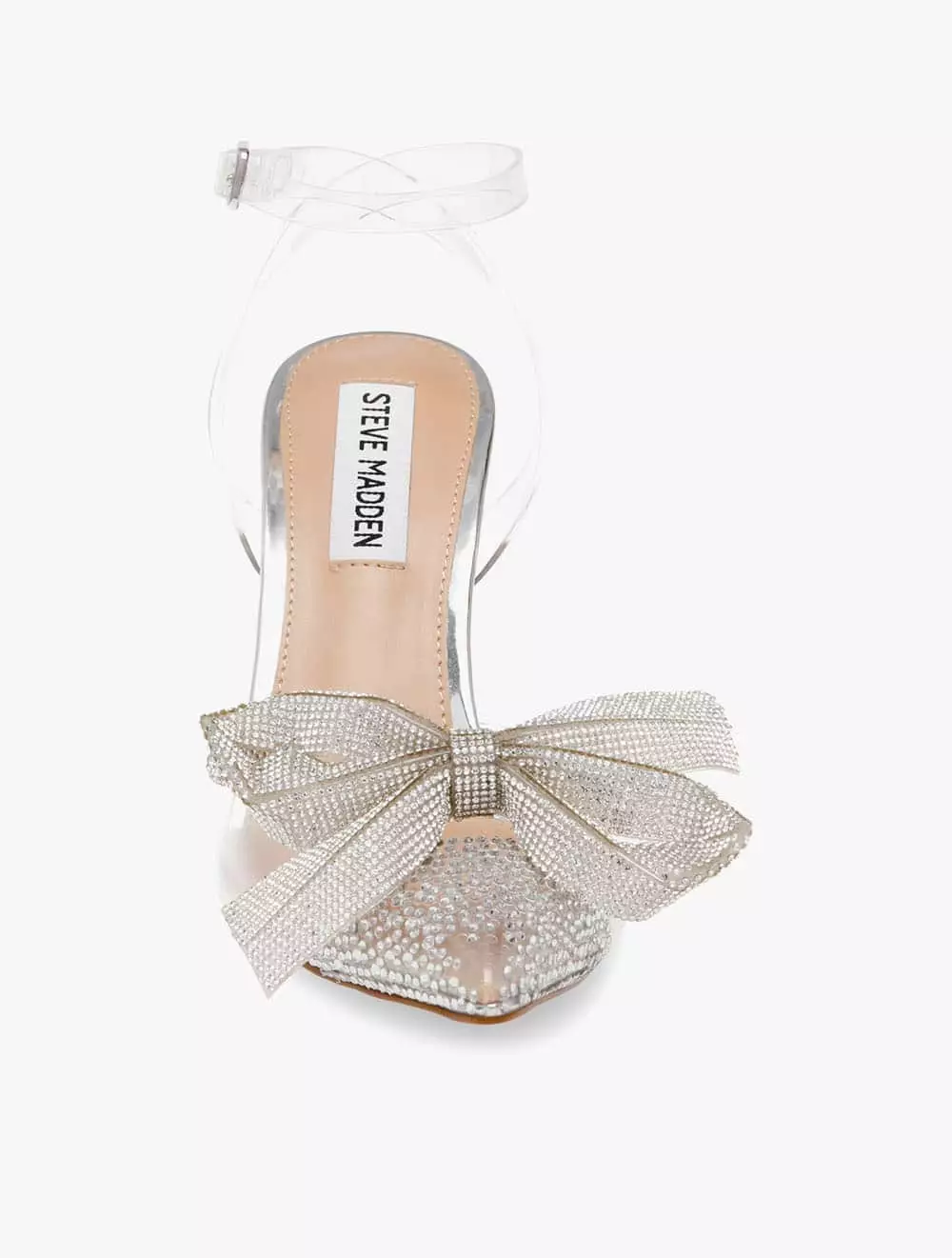 Steve Madden VIRTUOS Women's Heels Shoes- Clear - Natural