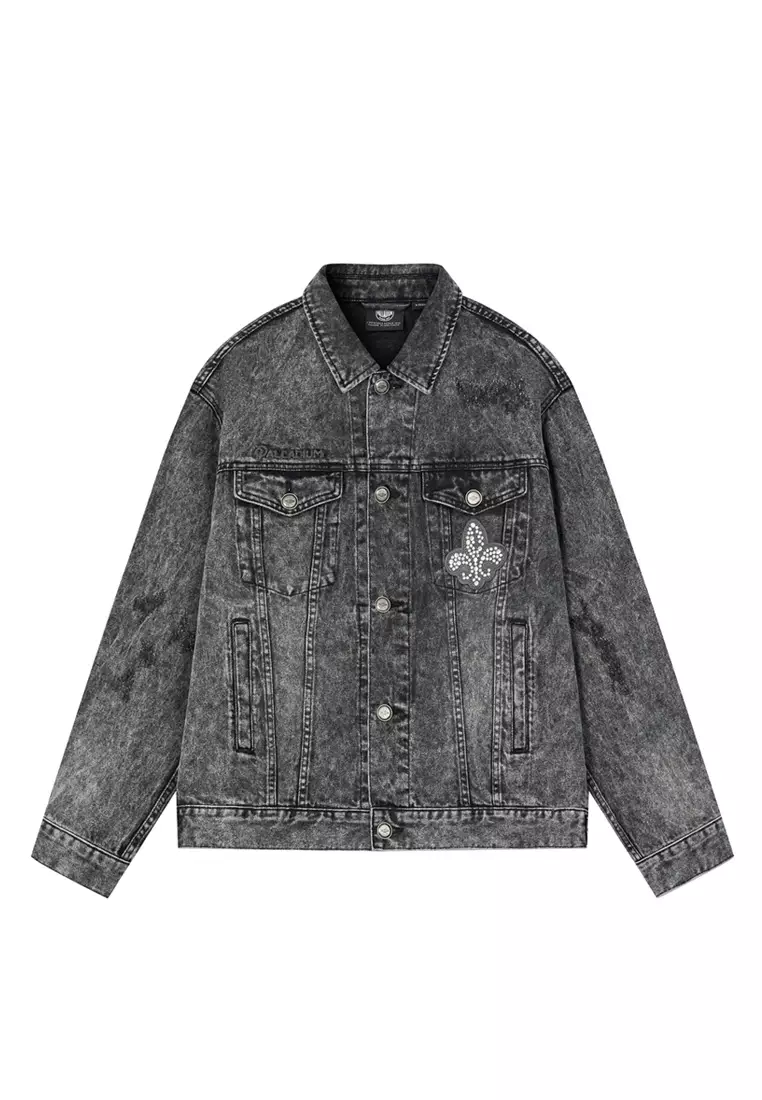 男裝 PALLADIUM LOGO 洗水牛仔外套
