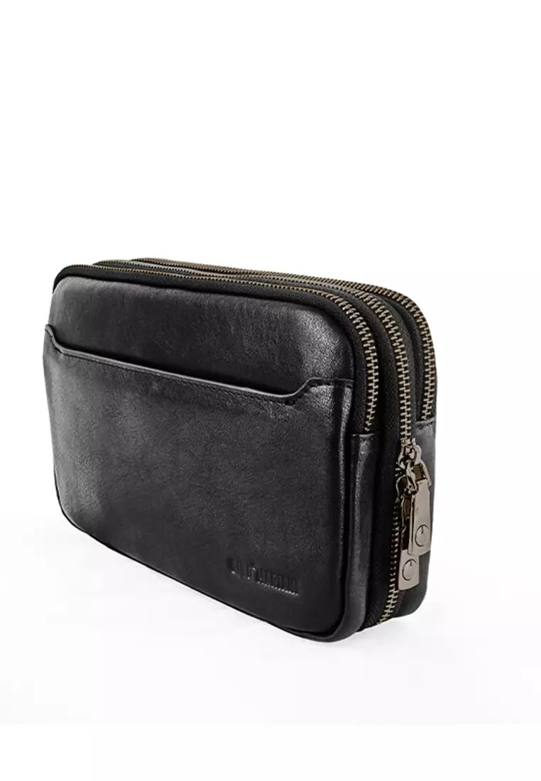 Tas Clutch Pria Gino Mariani Grady Hitam