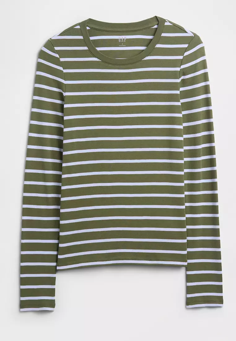 Long Sleeve Modern Crew Stripe Sweater