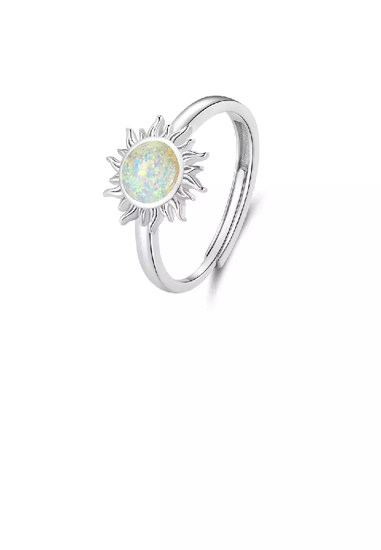 Buy Glamorousky 925 Sterling Silver Fashion Temperament Sun Opal
