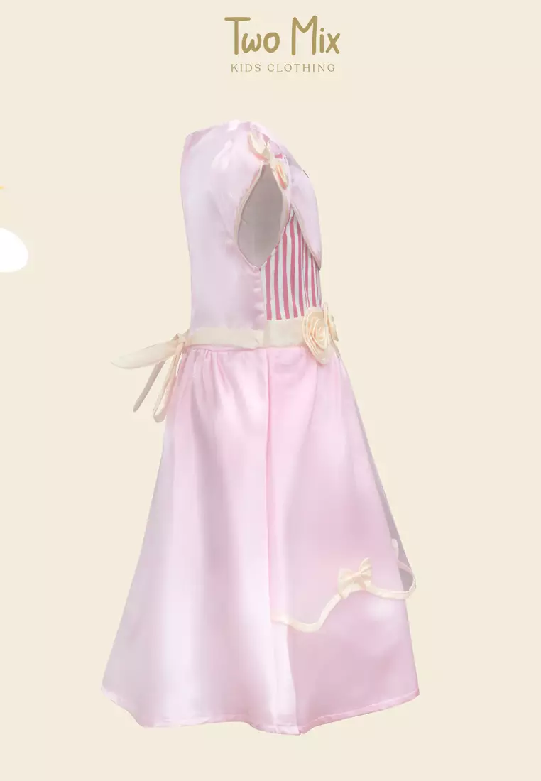 TWO MIX - Dress Anak Perempuan Satin GRATIS Tas Cantik 1-12 Tahun 4285