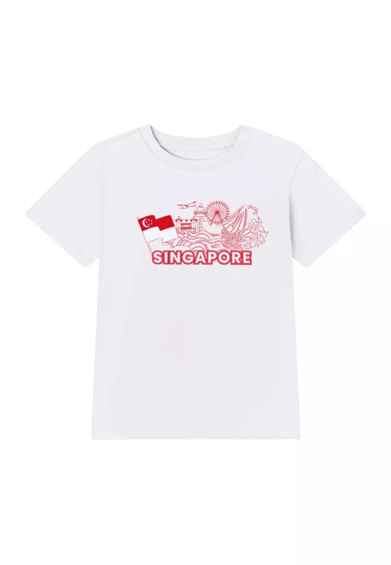 Giordano Women NDP 2026 Collection Regular Fit Crew Neck Graphic T-Shirt (Singapore National Day Parade Collection)
