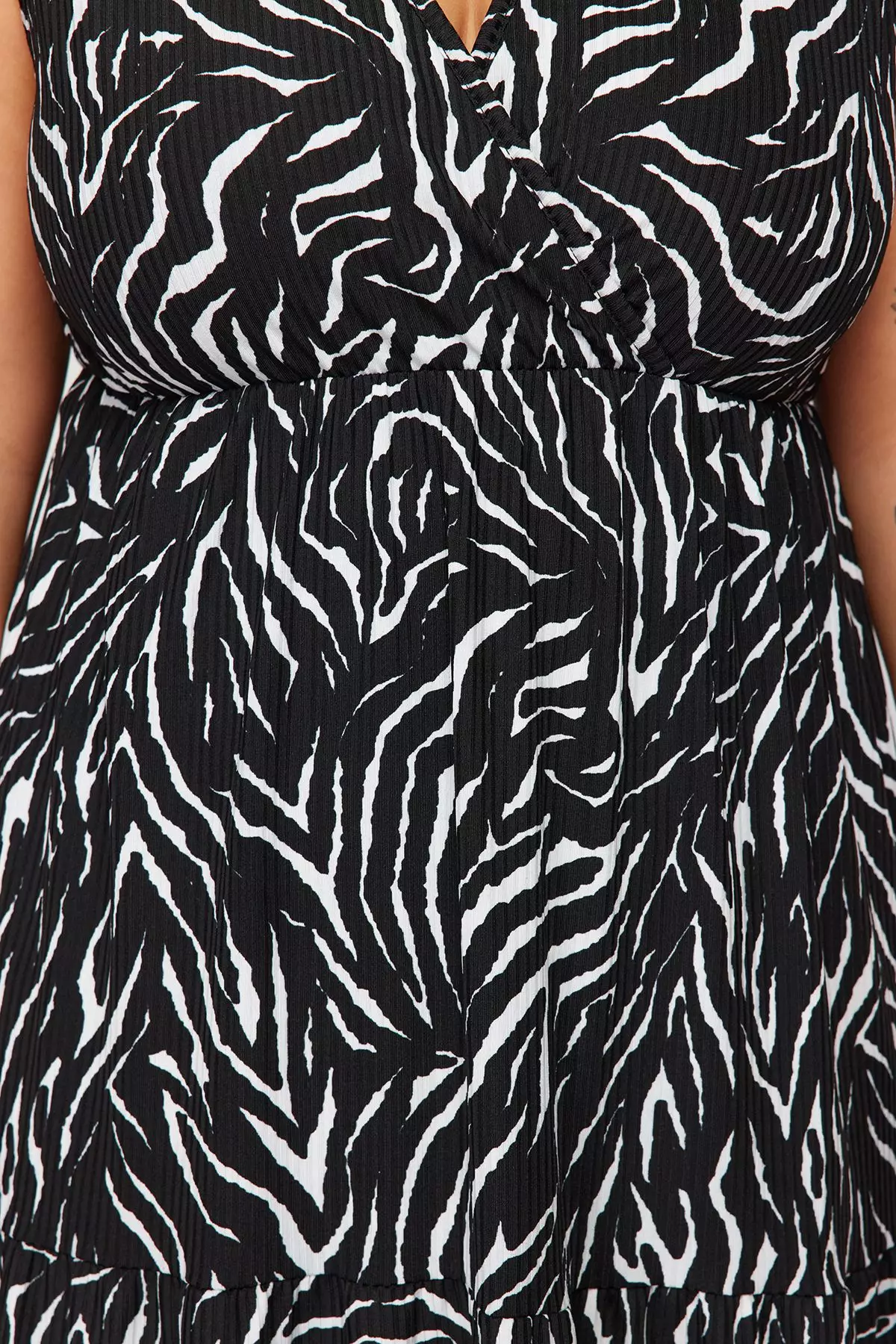 Plus Size V-Neck Knit Dress