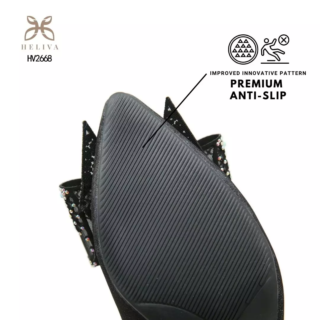 Heliva Christy High Heels Chunky Ribbon Rainbow Rhinestones sol 5.5cm HV2668