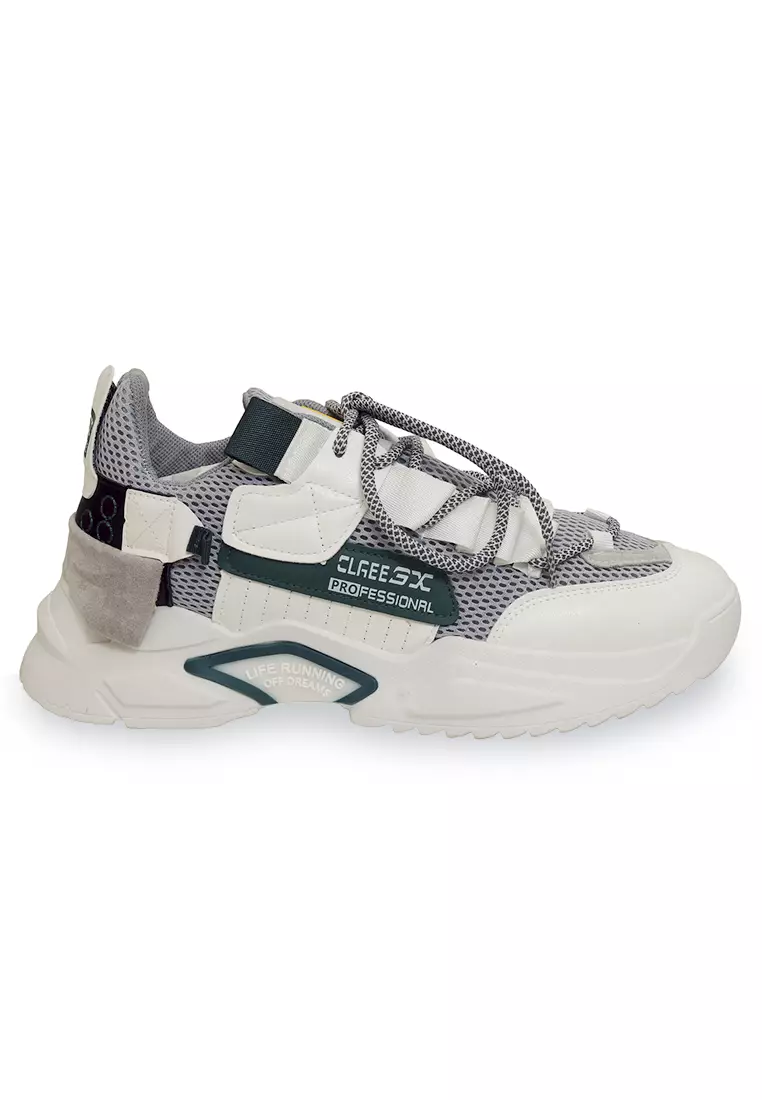 Anando Sepatu Sneakers Tali Pria Kombinasi Warna Casual Sport Shoes Stylish Material Mesh ORIGINAL - Green