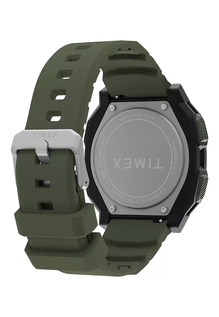 Timex Expedition Ridge Green Silicone Digital Watch For Men TW4B34500