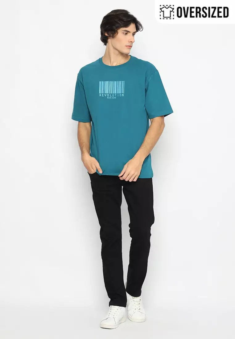 RBJ T-Shirt Cotton Oversized Pria 2079230101