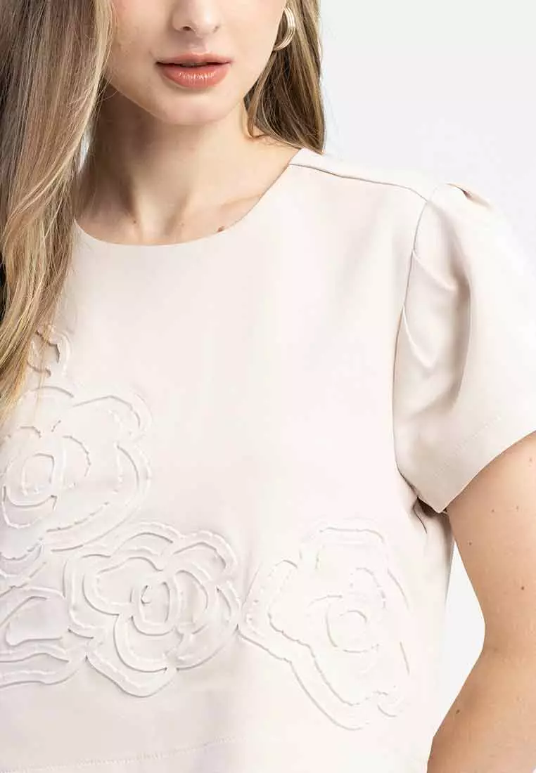 Daliah Floral Embroidered Layered Dress