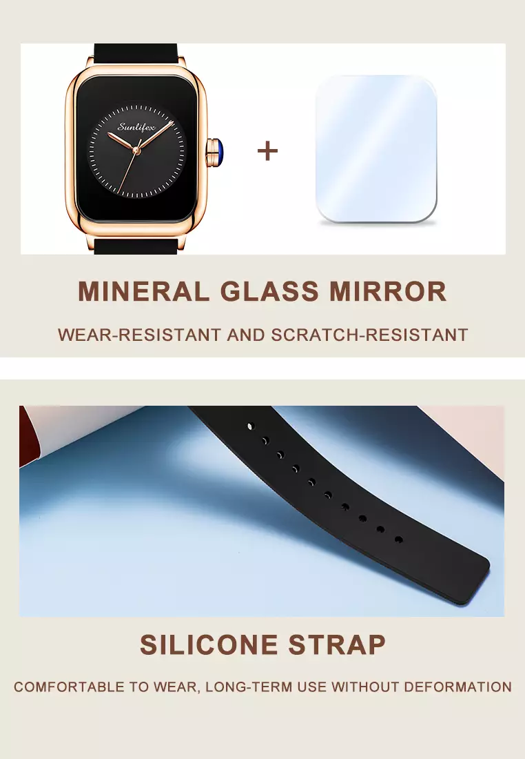 Jam Tangan Wanita Kuarsa Anggun Santai Tali Silikon Jam Tangan Cewek Original allblack