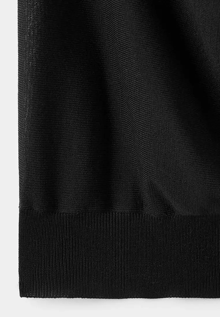Fine-Knit Draped Top