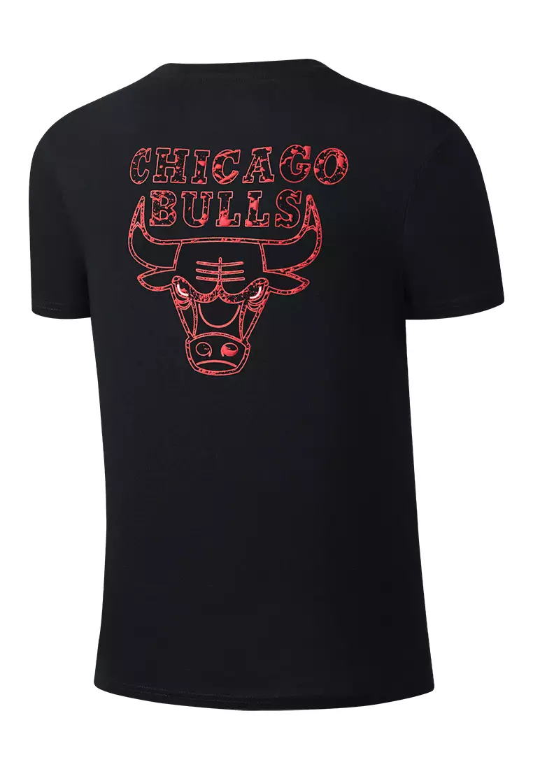 Buy NBA Drops Back Print Chicago Bulls Regular Fit Mens T-Shirt