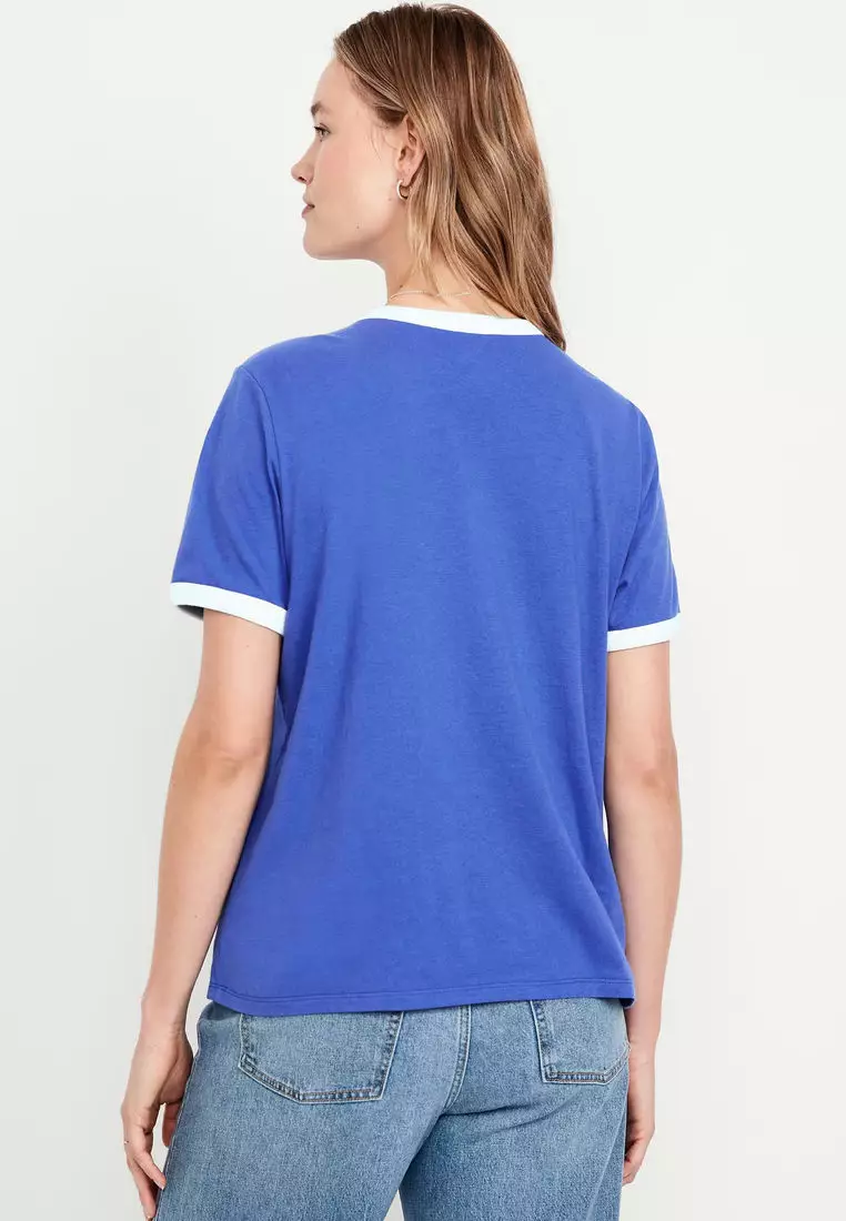 EveryWear Logo-Graphic Ringer T-Shirt