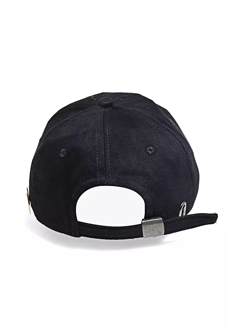 Drsh Aksesoris Fashion Topi Baseball Caps Unisex Desain Bordir Flawless Material Rafel Denim ORIGINAL - Black