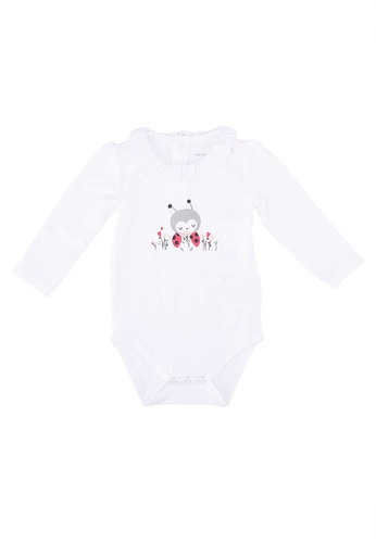 Du Pareil Au Même (DPAM) white Romper with Frill Collar and Bee Print 26E73KA6BED065GS_1