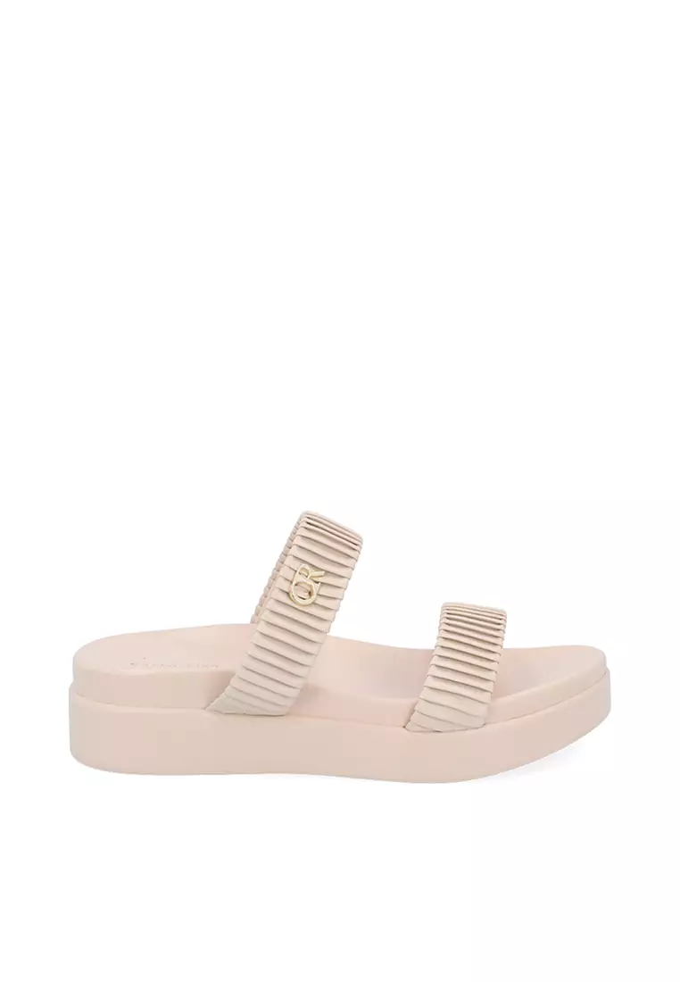 Discount on Carlo Rino  shoes - SKU: Beige Cr Fen Strap Flats