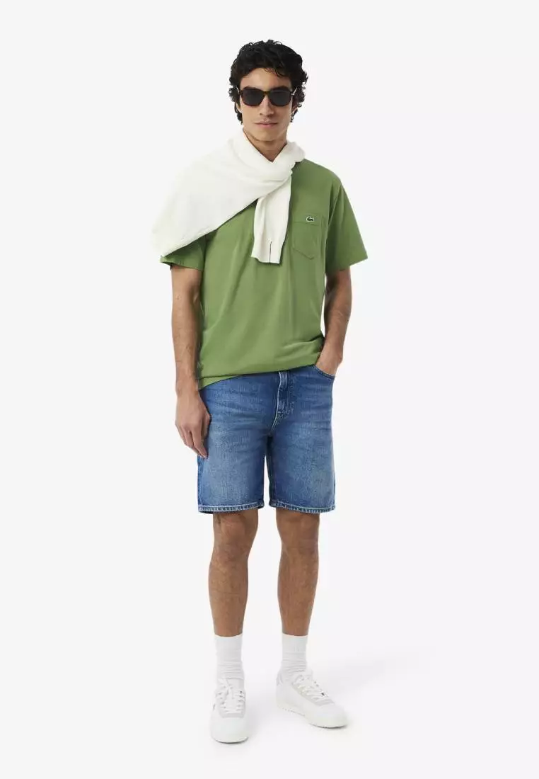 Cotton T-shirt with Breast Pocket