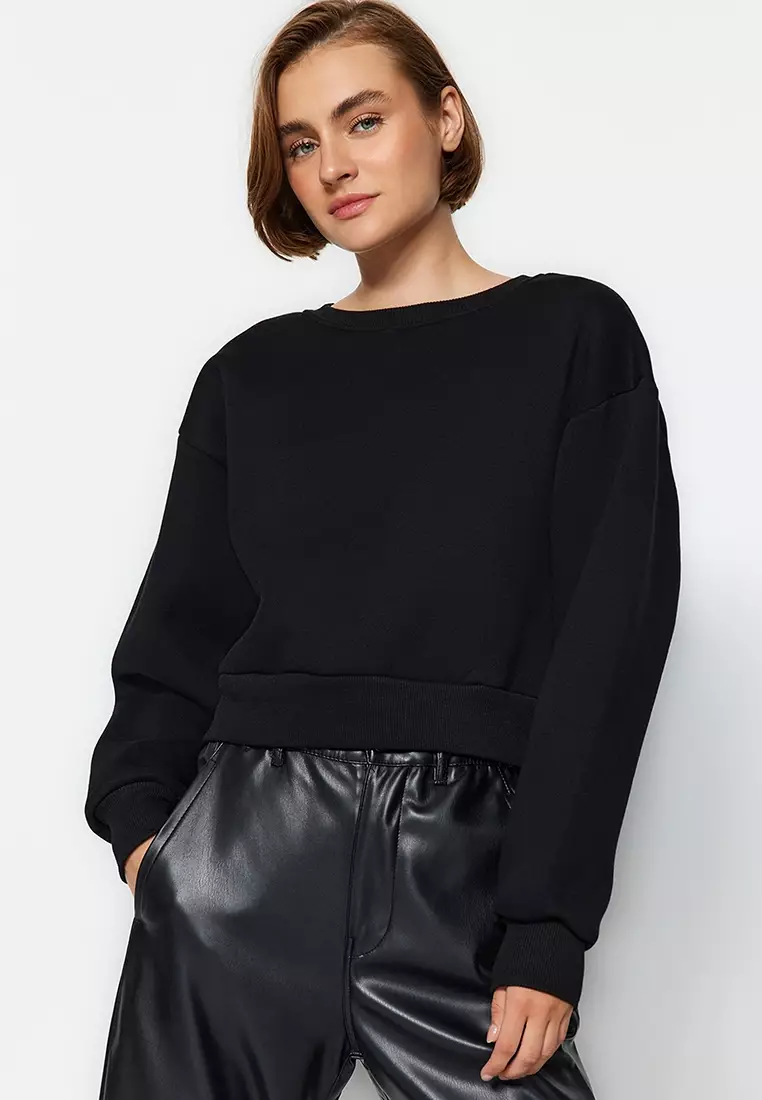 Comfy Crop Basic Sweatshirt