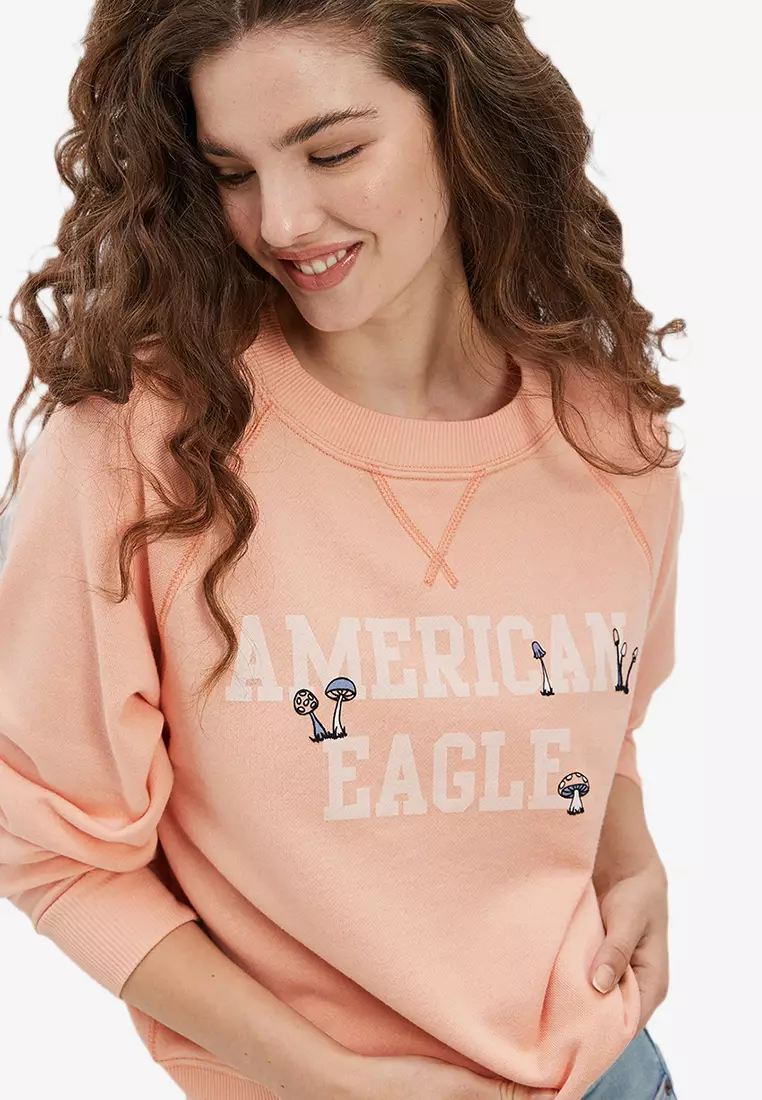 Ae drop shoulder crew neck sweatshirt cheap