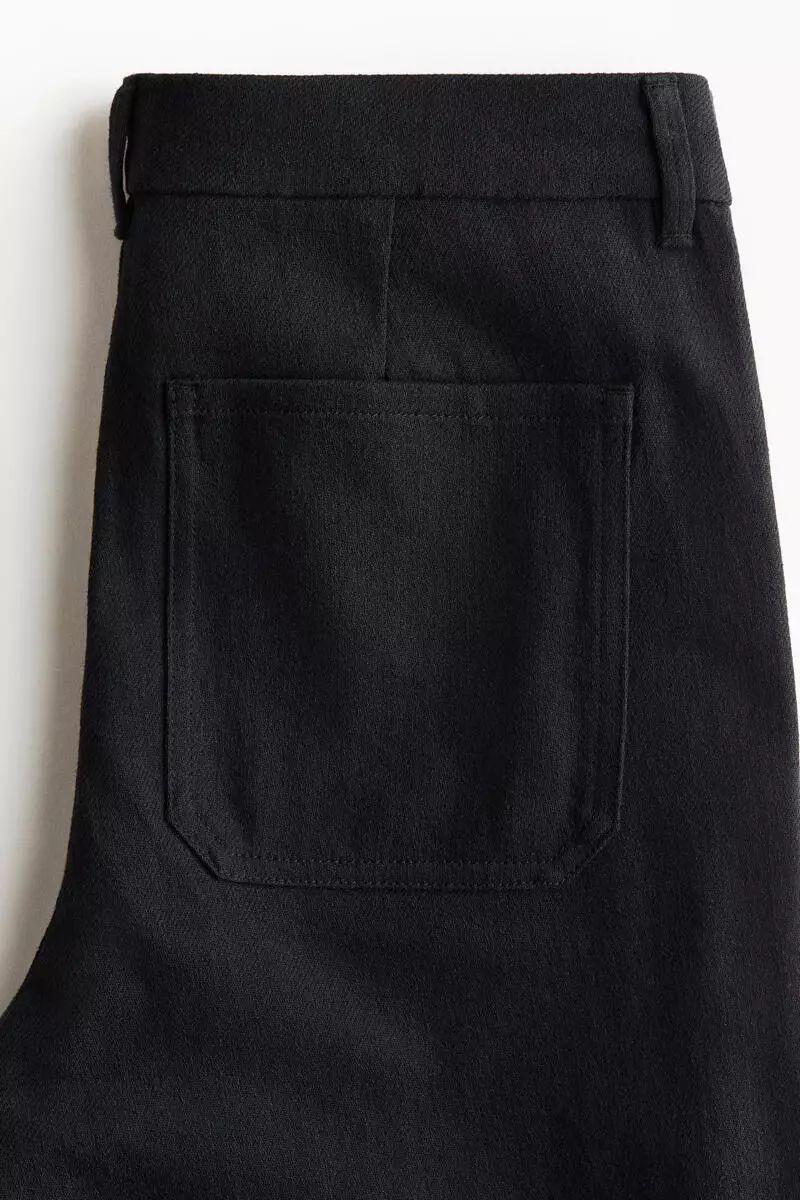 Wide twill trousers