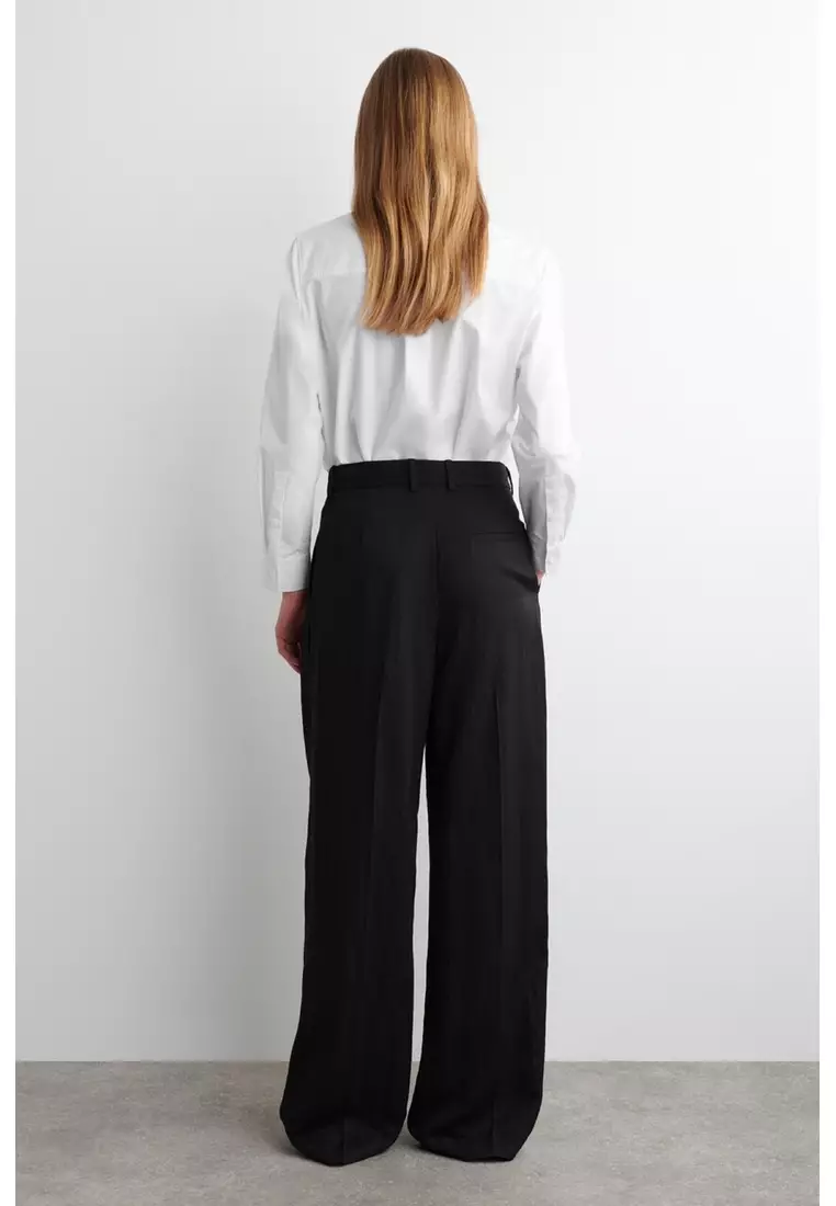 RELAXED FLUID WIDE-LEG TROUSERS