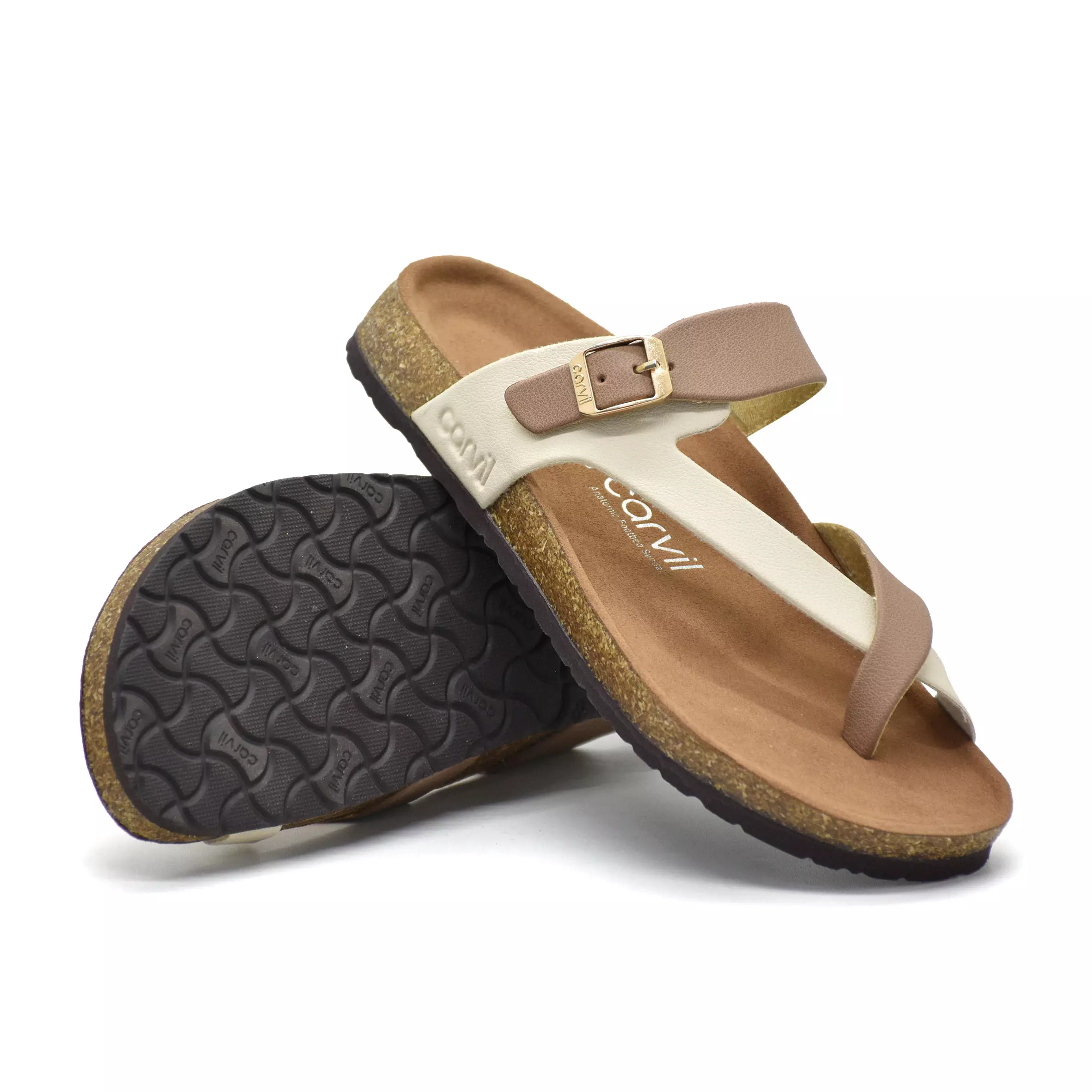 Carvil Sandal Wanita Callista-03 L Mocca/Ivory