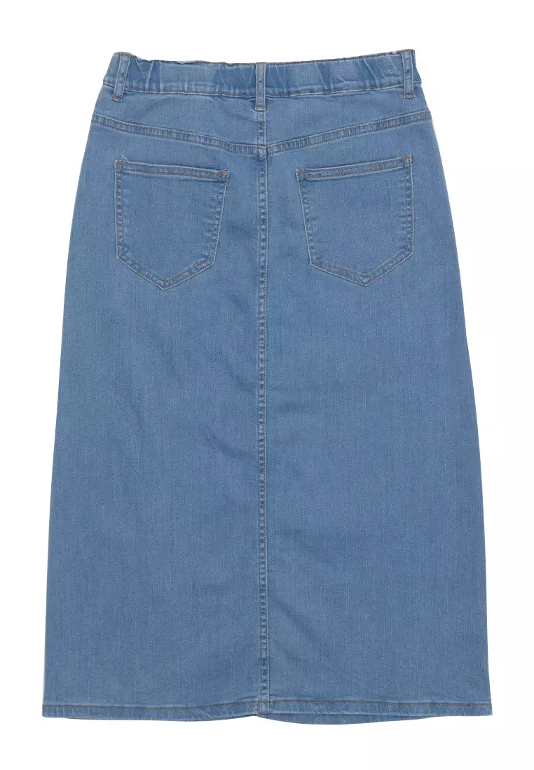 Buy Giordano Women's High Waist Comfort Fit Denim Skirt 2025