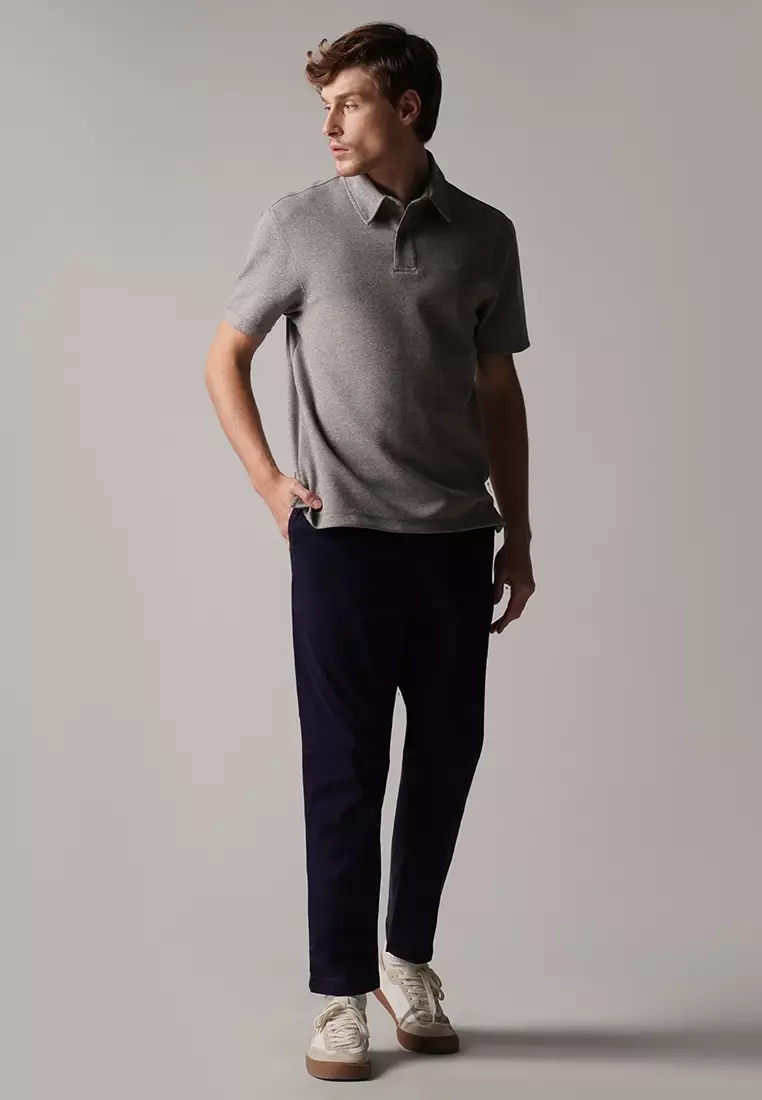 Regular Fit Pull Up Trousers