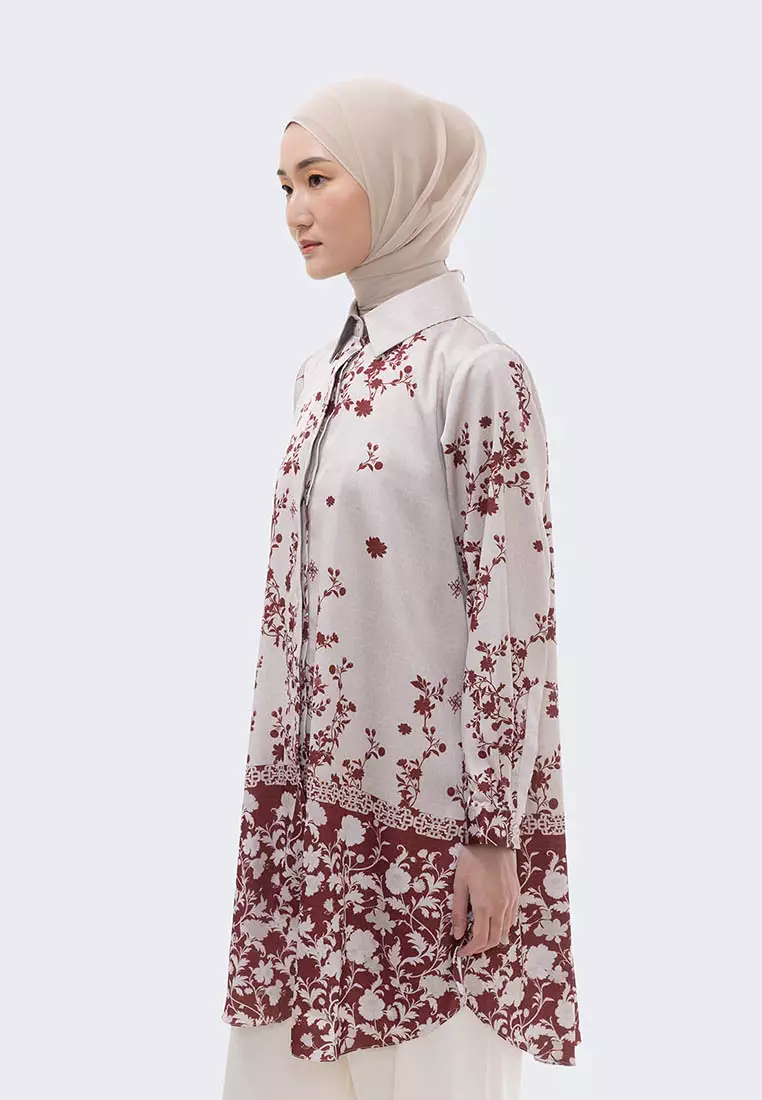 Ria Miranda Maroon Yara Tunic
