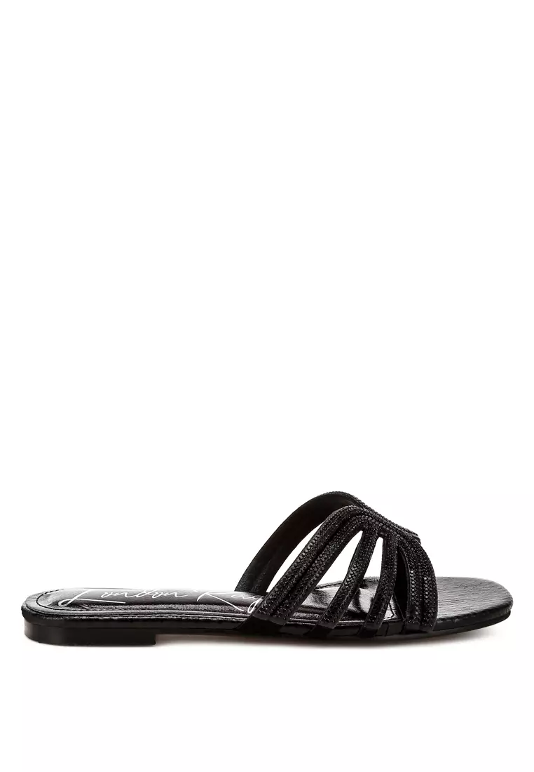 Discount on London Rag  shoes - SKU: Black Rhinestone Cut Out Flats