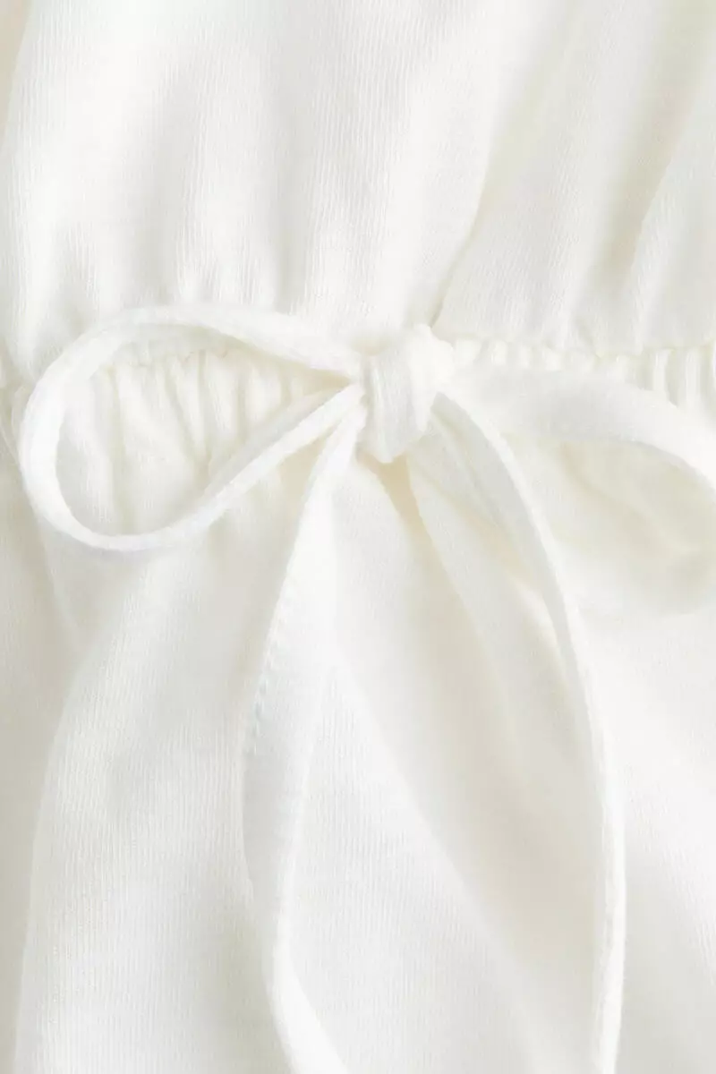 Drawstring-detail top