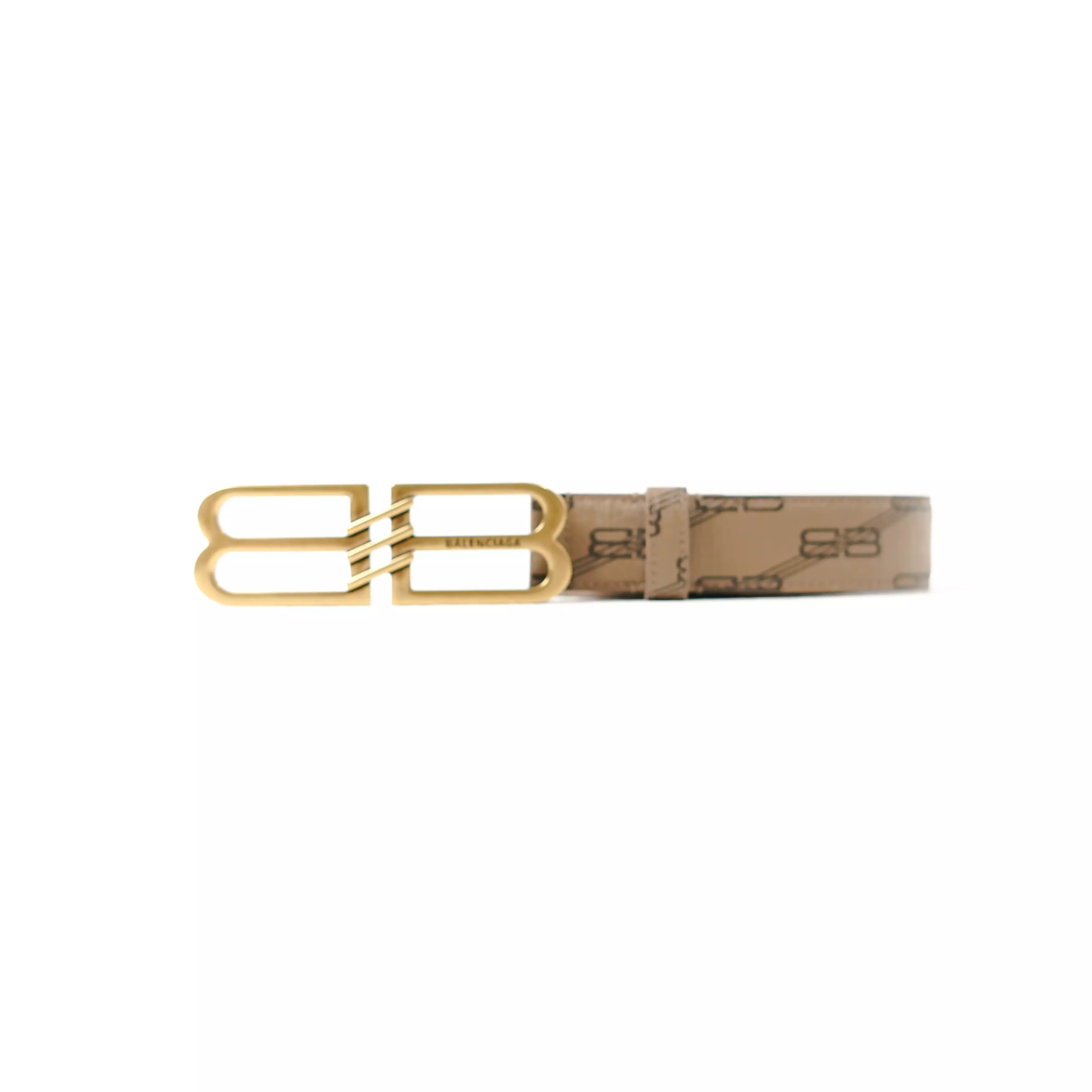 Ikat Pinggang BALENCIAGA BB GHW 3CM MONOGRAM BLACK BROWN BELT 100% ORIGINAL