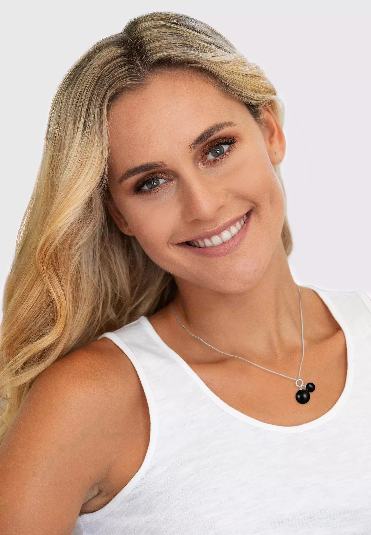 Necklace Pearl Pendant Duo Classic