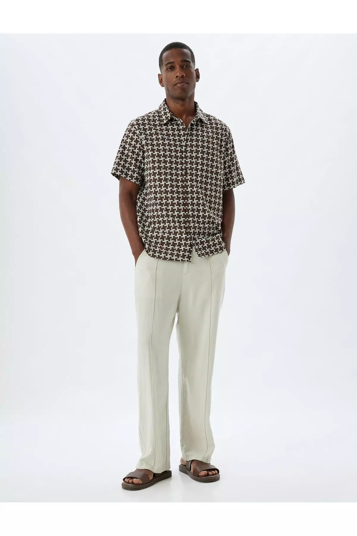 Geometric Pattern Short Sleeve Shirt