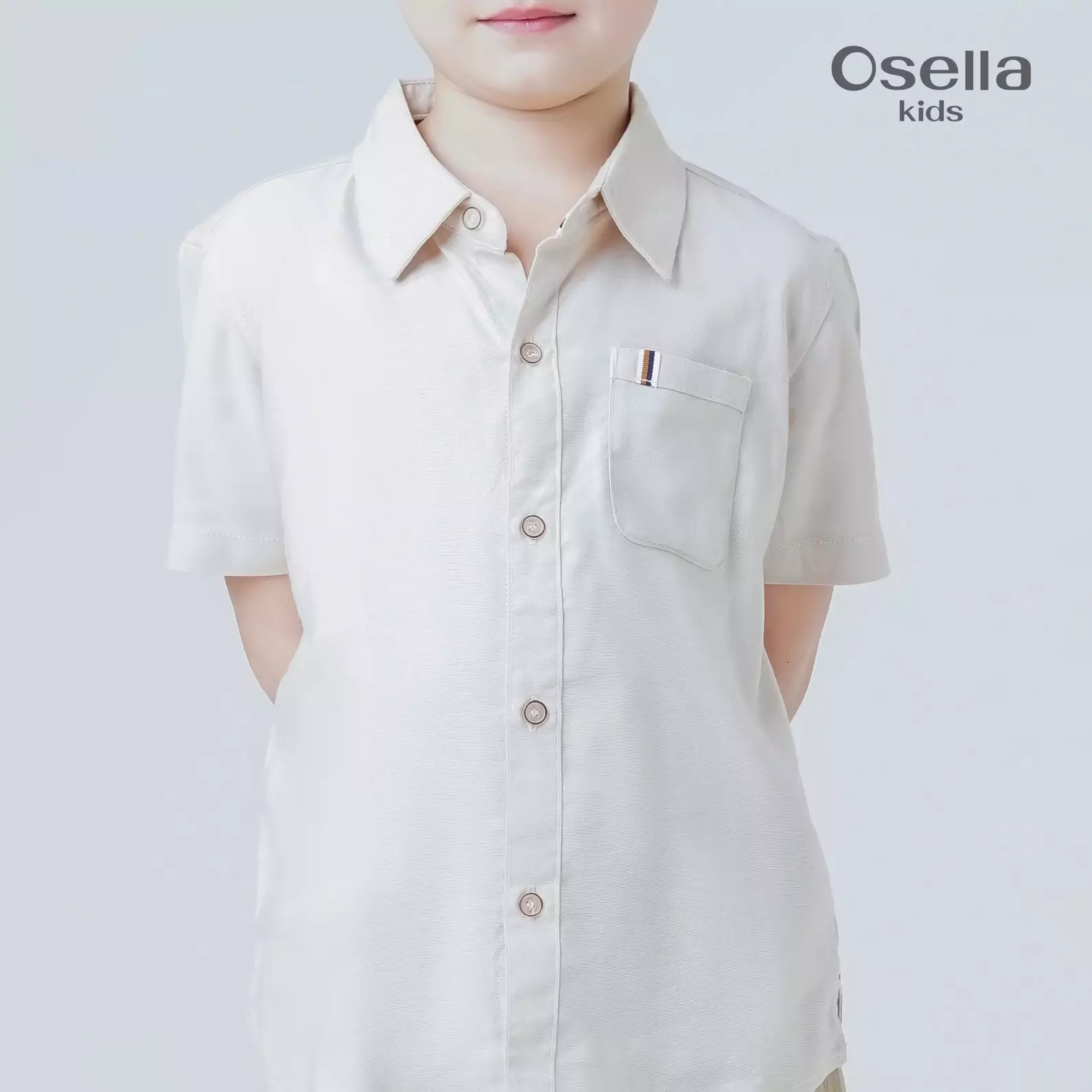 Osella Kids Kaif Short Sleeves Shirt 2232660289 | Atasan Kemeja Lengan Pendek Anak Laki Laki