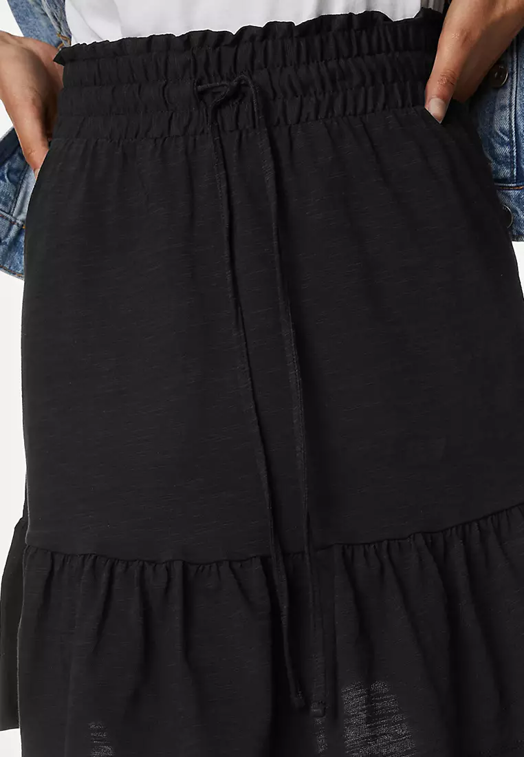 Jersey Mini Tiered Skirt