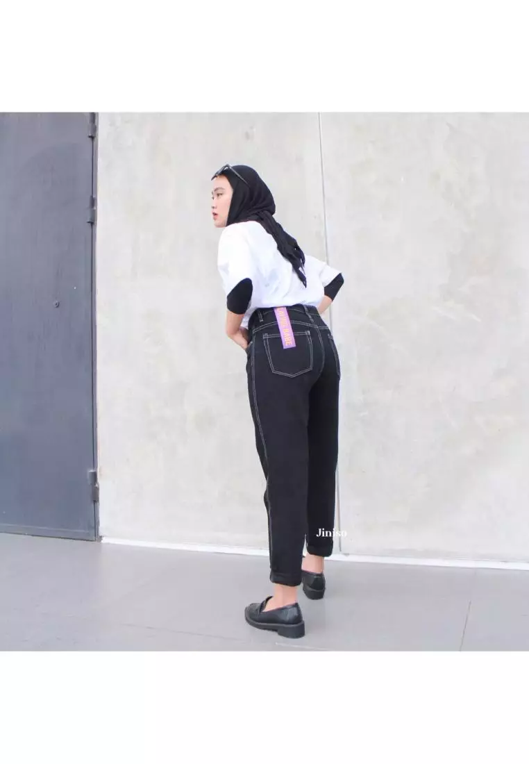 HW Boyfriend Jeans Vintage Black 025 SLAYING BABE