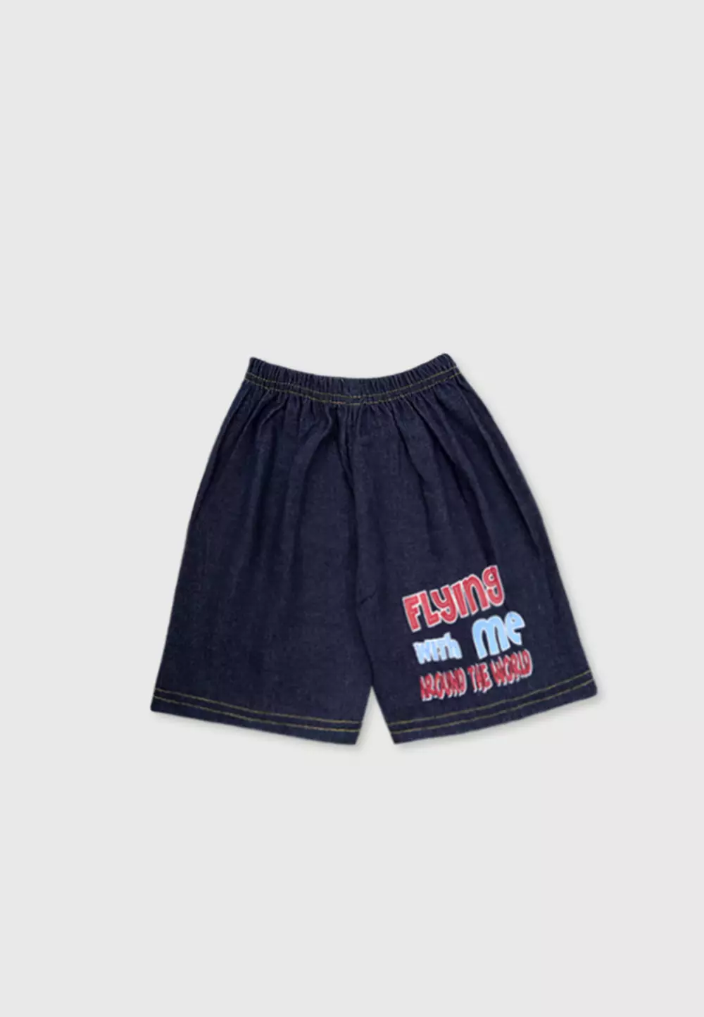 Wakakids Baju Bayi Anak Laki Laki Usia 6 Bulan Hingga 12 Bulan Setelan Celana Jeans Motif Flying Wth Me 3443 Merah