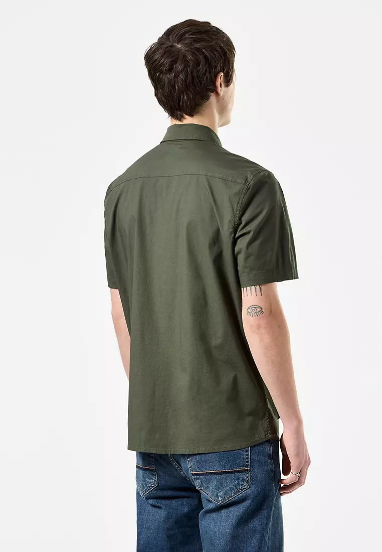 MENS CASTLE GREEN BARBOZA POCKET SHIRT